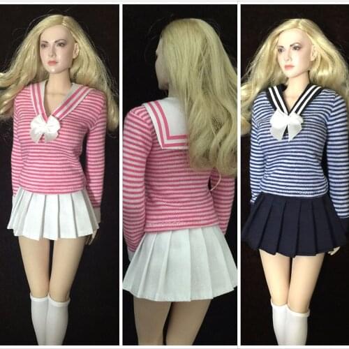 1/6 Scale Female Soldier Navy Uniform Suit Student School Clothing Suitable for 12 Inch Female Soldier Body Accessories