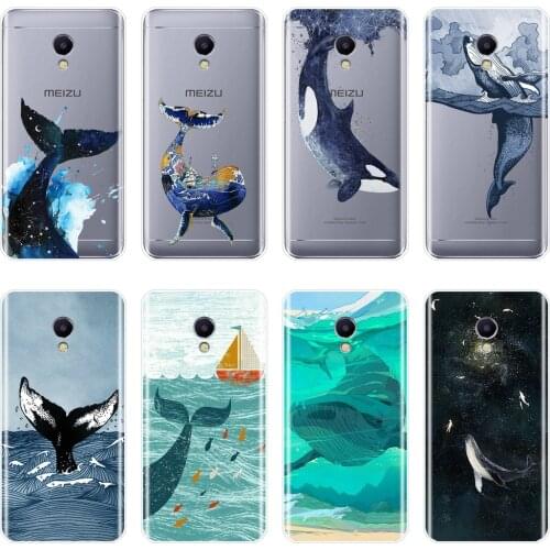 Back Cover For Meizu M2 M3 M5 M6 Note Whale Fish Wave Ocean Soft Silicone Phone Case For Meizu M6 M6S M6T M5 M5C M5S M3 M3S M2