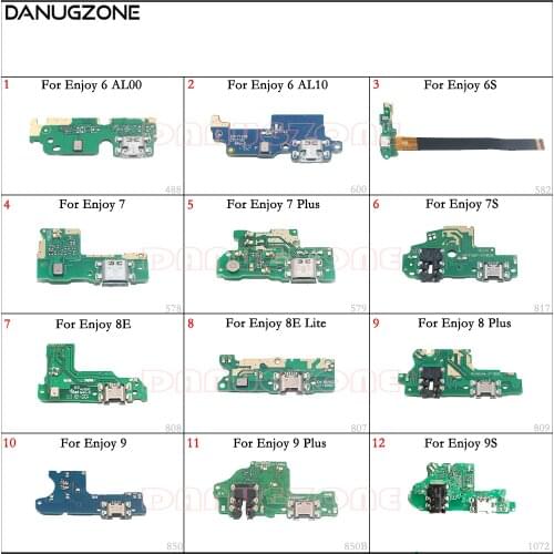 USB Charging Dock Port Plug Socket Jack Connector Charge Board Flex Cable For Huawei Enjoy 8E Lite 8 7 9 Plus 7S 9S 6S 6 AL00