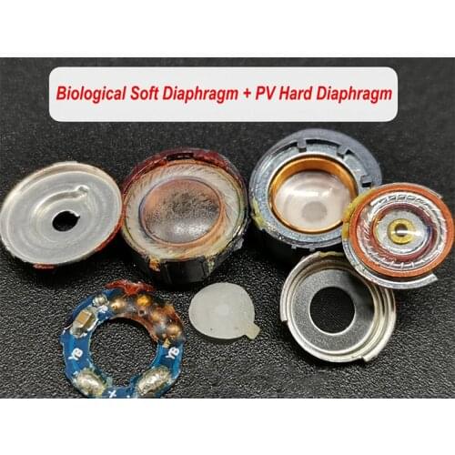 11mm Dual Dynamic Speaker Unit Biological Soft Diaphragm + PV Hard Diaphragm Drivers HiFi Earphones DIY