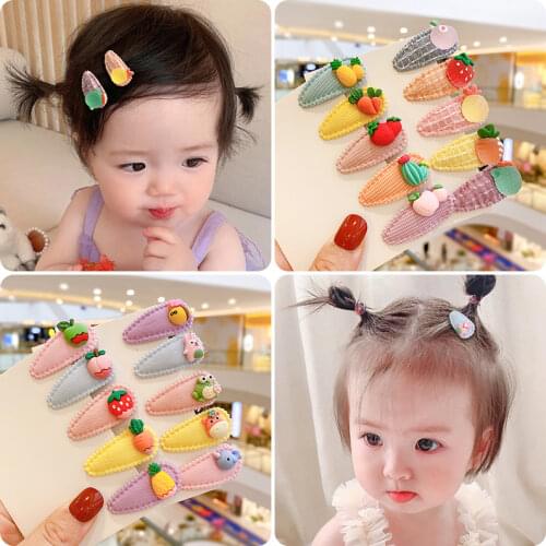 5/10/815 Pcs/Bag Baby Girls Cute Cartoon Flower Fresh Fruit Ornaemnt Hair Clips Children Lovely Hairpins Kids Hair Accessories