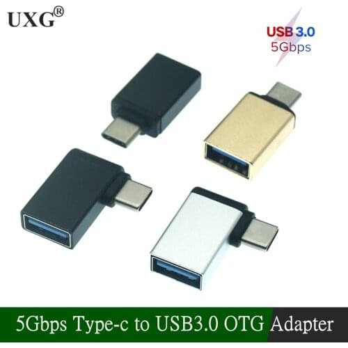 90 Right Angled Reversible High Speed USB Type C Male to USB Type A Female OTG USB3.0 5Gbps Adapter Converter for Nintend Switch