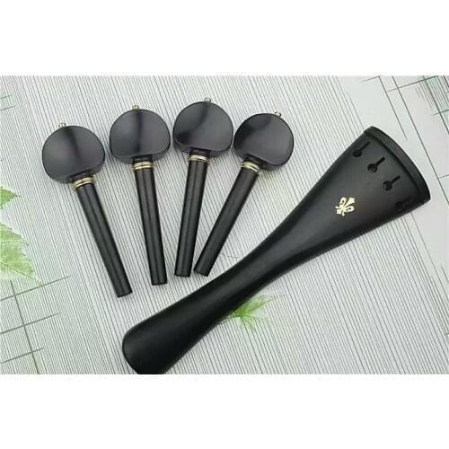 Free Shipping Natural Ebony 4/4 Cello Parts Cello Tailpiece Cello Pegs Cello Accessories Cello Fittings