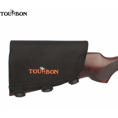 Tourbon Hunting Left Hand Gun Butt Stock Sniper Cheek Rest Rifle Cartridges Ammo Shells Holder for Shooting Gun Accessories