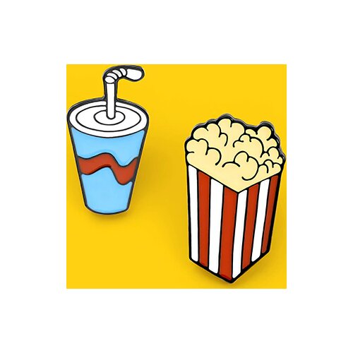 Custom Chocolate Soda Popcorn Calories or Fitness Enamel Pin Brooches Shirt Lapel Bag Badge Sports Jewelry Gift For kid friends