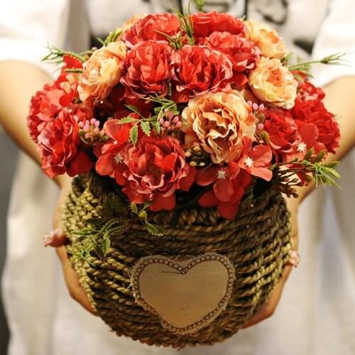 1Pc 30cm Artificial Fake Peony Flower Desktop Ornament DIY Home Wedding Decor
