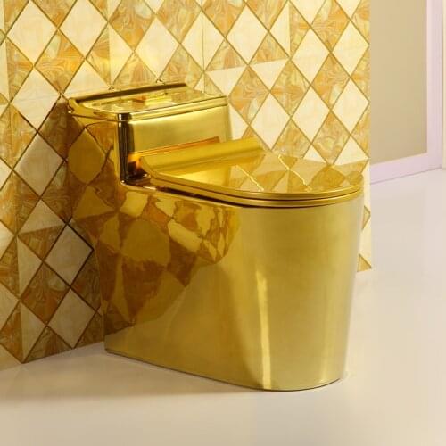 KTV box gold toilet local gold toilet gold-plated low water tank toilet