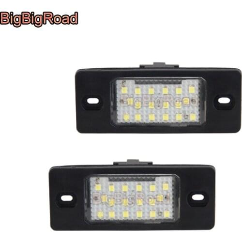 BigBigRoad Car License Plate Lights Number Frame Light For-Skoda Fabia1999 2000 2001-2014 For-Yeti 2009 2010 2011 2012 2013