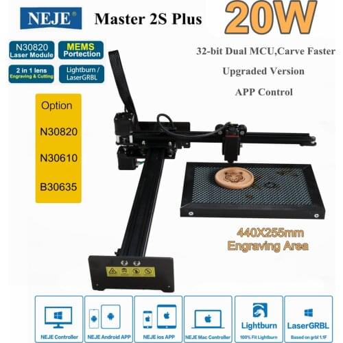 NEJE Master 2S Plus 30W CNC Laser Engraver wood Cutter with N30820 Laser Module-APP Control Bluetooth Lightburn Roll Protection
