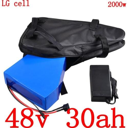 48V 1000W 1500W 2000W ebike battery 48V 30AH electric scooter battery 48V 30AH lithium ion battery use LG cell with 5A charger