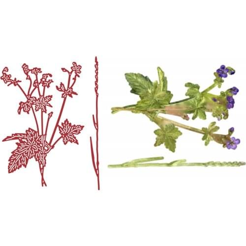 Meadow Geranium & Seed Die Metal Die Cutting 2021 New DIY Die Molds Scrapbooking Paper Making Cuts Crafts Big Die Handmade