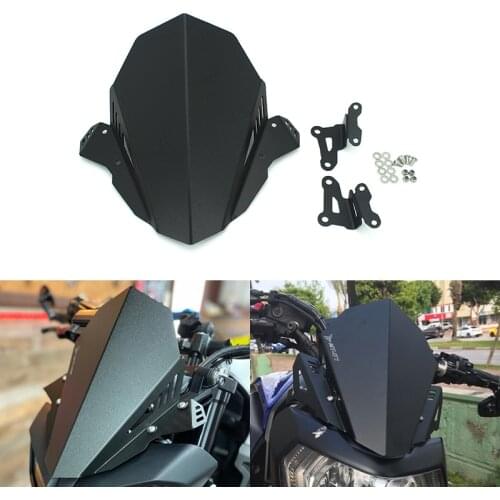 Motorcycle CNC Aluminum Windshield Windscreen Kit Deflector Fits For YAMAHA MT-09 MT 09 MT09 FZ-09 2017 2018 2019 2020