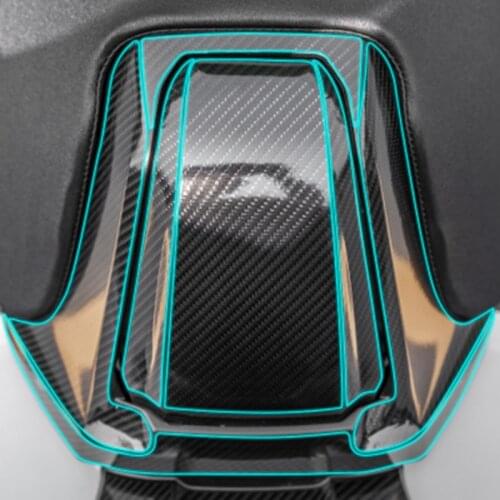 2D Printing Carbon Fiber Side Decals Tank Pad Gas Oil Sticker Motorcycles Decoration Accessories For