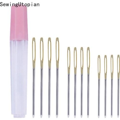 Stainless Steel Golden Tail Embroidery Fabric Cross Stitch Needles Kit Tools Sewing Sharpening Handmade Needles 5.3/6/7cm