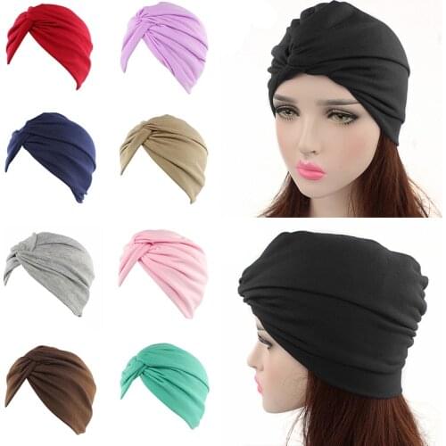 2020 New Muslim Cross Bonnet Scarf Inner Hijab Cap Islamic Stretch Hijab Turban Headwrap Women Muslim Head Scarf Headband
