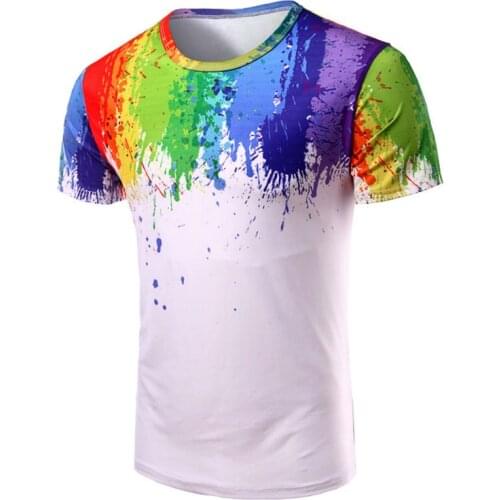 New Fashion 3D Printed T-shirts Homme Colorful Tie Die Style Graphic Tee Shirt Short Sleeve Summer Tops Hombre Camisetas