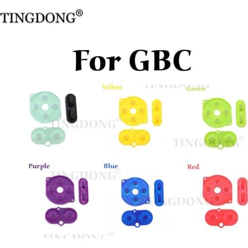 New GBC Button Silicone Conductive Rubber Pad for Nintendo Game Boy Color/Colour A B D-pad Select Start Rubber Button for GBC