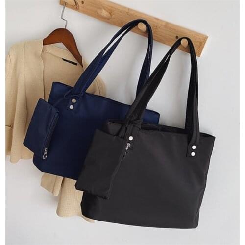 Oxford Large Capacity Long Shoulder Handbag Shopping Tote Bag Beach Top-handle Bags 2 Piece Set Women Designer Nylon Handbags