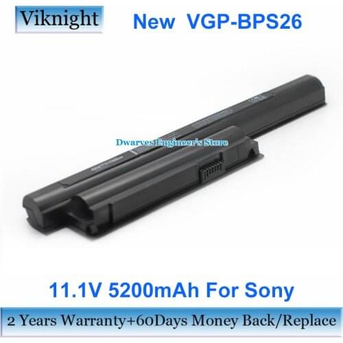 VGP-BPL26 VGP-BPS26 Replacement Battery 11.1V 5200mAh For SONY VAIO EG CA CB EJ VPCEH Laptop Battery PCG-61711W VGP-BPS26A