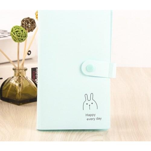 Transparent Multi-layer 120 Cards Korean Student Button-style Business Card Book Storage Clip 3 Inch Photo Business Card Book