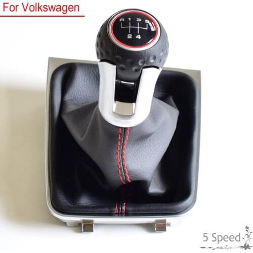 For VW Golf 7 A7 MK7 For GTI GTD 2013 2014 2015 2016 2017 2018 Car 5 6 Speed Gear Stick Level Shift Knob Leather Gaiter Boot