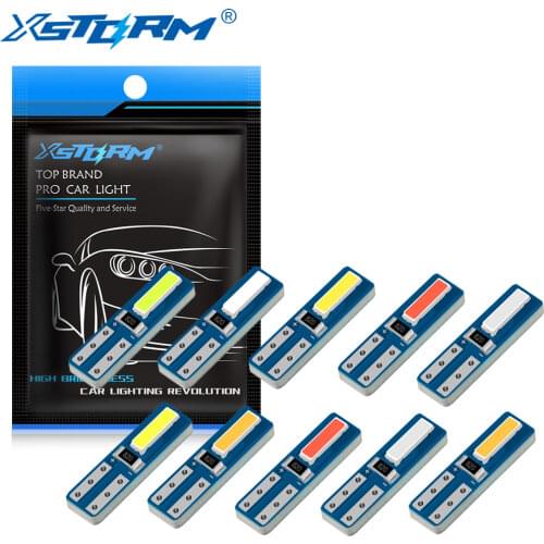 10Pcs T5 Led Canbus W3W 74 286 W1.2W Super Bright Wedge Dashboard Lamps Car Interior Lights Bulb Warning Indicator Instrument