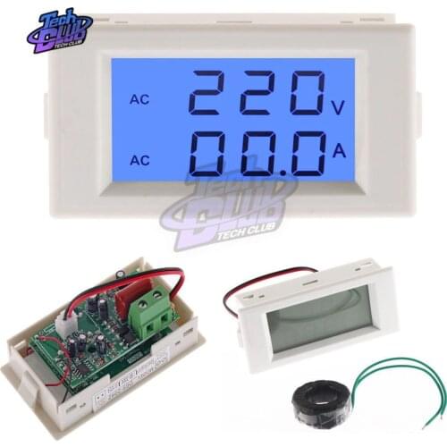 100A 200A LED Digital Voltmeter Ammeter AC 110V 220V Amp Current Meter Voltage Meter Red Green Dual Display 100-300V 80-300V