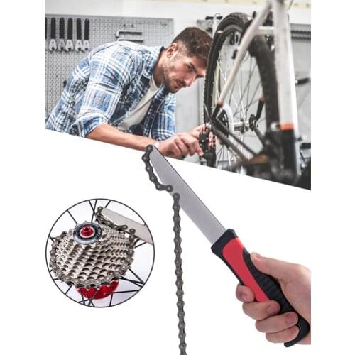 Bike Freewheel Turner Chain Whip Cassette Freewheel Removal Tool Freewheel Turner Chain Whip Sprocket Track Cog Remover