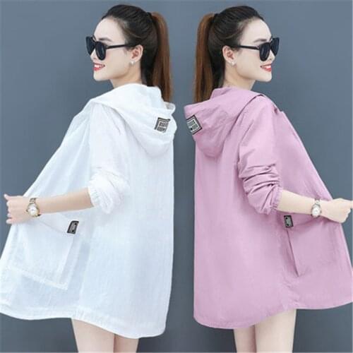 Spring Hoodie Sun Protection Clothing Women Korean Loose Long Sleeve Solid Tops Female 2020 Fashion Lady Clothes Plus Size 5XL