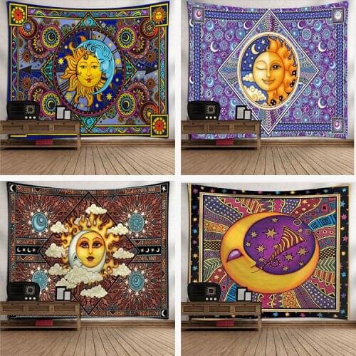 Witchcraft Psychedelic Big Tapestry Mandala Tapestry Wall Hanging Living Room Backdrop Decoration Boho Style Home Decor Tapiz