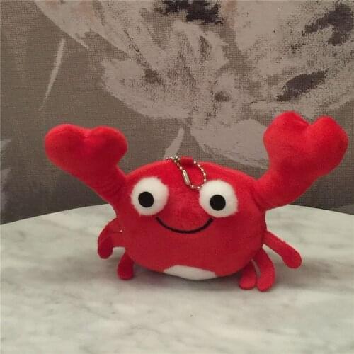 10PCS/LOT CUTE 10CM Plush crab Stuffed gift doll Toy , 4Colors MIX Gift Key Ring Pendant Plush Party TOY DOLL
