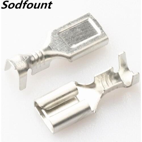 100pcs H62 brass tinned 4.8mm automotive terminal Automotive connector female terminal DJ626A-D4.8×0.8A