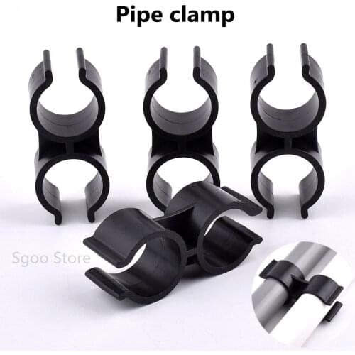 2~100 Pcs 25mm Type H PVC Pipe Clamps Aquarium Fish Tank Fitting Agricultural Irrigation Garden Water Pipe Support Double U Type