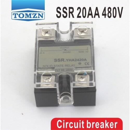 20AA SSR input 90-250V AC load 24-480V AC High voltage single phase AC solid state relay
