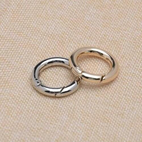 3/4 inch Silver Round Spring Clasp, 20mm inner Diameter Nickel Spring O Ring Metal Rings 50pcs/lot