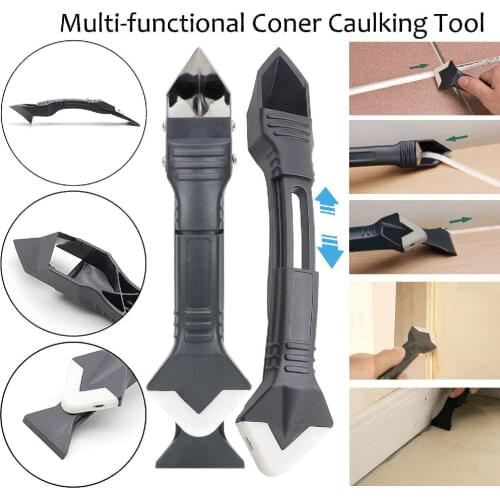 3 in 1 Multifunctional Silicone & metal Remover Caulk Finishing Tool Set Caulk Finisher Sealant Smooth Scraper Grout Kit Tools