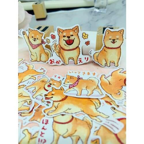 34 PCS Cute dog Stickers Crafts And Scrapbooking stickers book Student label Decorative sticker kids toys