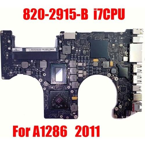 A1286 motherboard 2011 Pro15 inch i7-2760QM 820-2915-B SR02R for Macbook i7-2.4G HD6770M1GB 216-08
