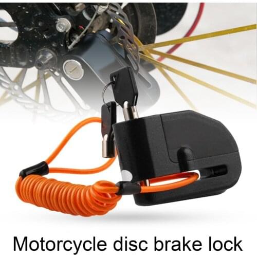 Motorcycle Disk Lock Waterproof Anti-theft Lock Iron Disc Brake Lock Alarm Disc Brake Lock Bicycle Mountain Bike Alarm Lock