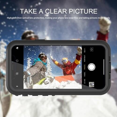 Dots Series Waterproof Case for iPhone 11 Pro Max Full Protection Diving Swimming Outdoor Sports Shockproof Underwater Cover