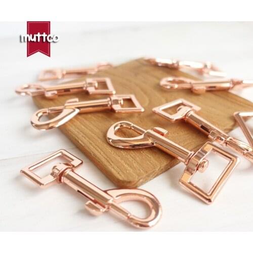 DIY Dog leash retailing environmental rose golden 20mm metal key chain Metal clip Dog Clasp Metal Hook lobster buckle PK-20R