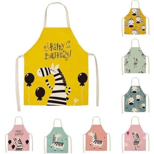 Cartoon zebra alpaca pattern Apron for children apron baking accessories kitchen accessories apron kitchen Apron for kitchen