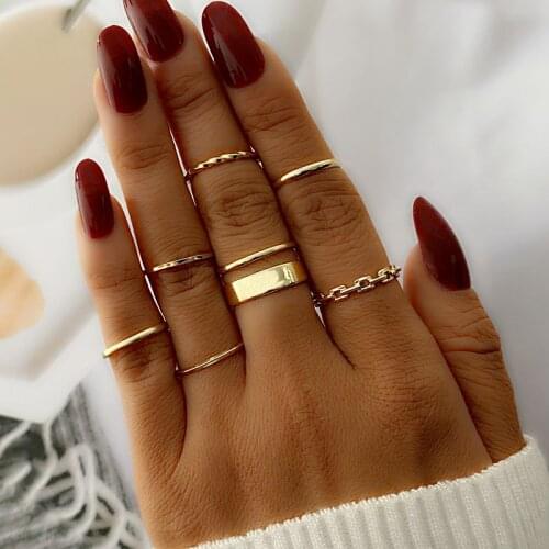 IFMIA Fashion Jewelry Rings Set Hot Selling Metal Alloy Hollow Round Opening Women Finger Ring For Girl Lady Party Wedding Gifts