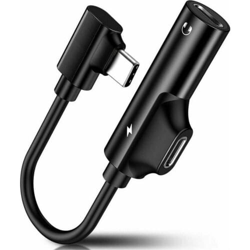 10pcs 3.5mm USB C Type-C Jack AUX Earphone Audio Charger Converter 2 in 1 Cable High Quality Adapter Cable