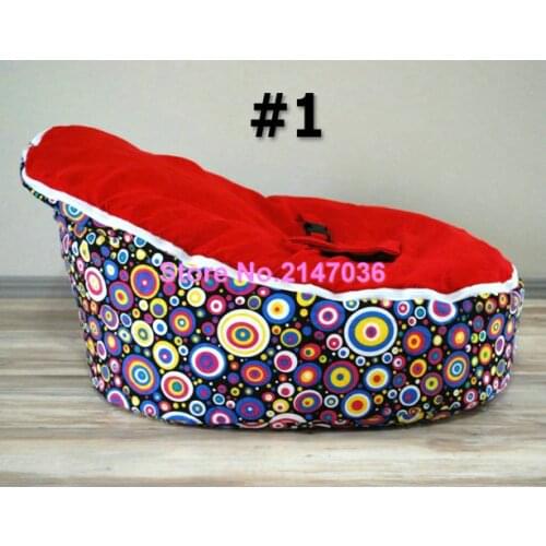 Rainbow DOTS Baby bean bags bed baby sleeping beanbag chair Newborn sofa cama baby bed sofa with harness Filler do not included