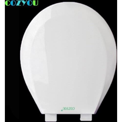 Round quick Close toilet seat set Thickening O shaped PP Board white Length 412mm to 422mm Width 340mm to 350mm GBP17277PO