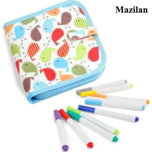 Mazilan Baby Drawing Toys Board Book Magic Pen Painting Coloring Book Blackboard Painting Kids Learning Educational Toy