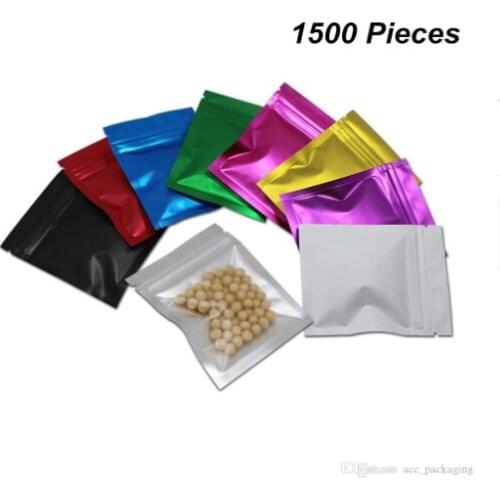 10 Colors 7.5x10 cm Reclosable Mylar Foil Smell Proof Food Storage Bag Tear Notches Aluminum Foil Zipper Packaging B