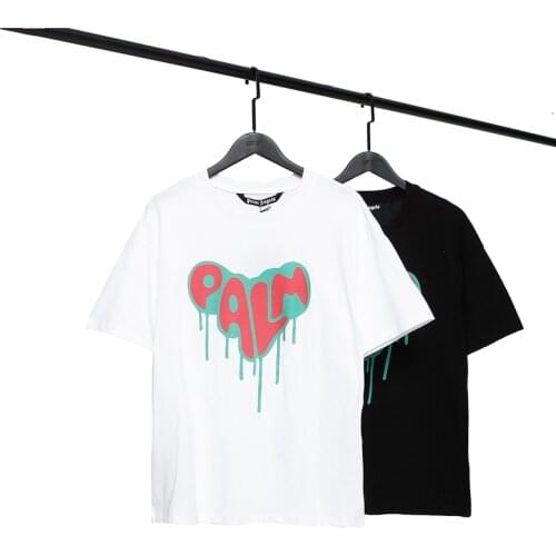 Palm Angels Letter Logo Men and women Loose Casual Cotton Short sleeve Round neck Fashion T-shirt boyfriend gift