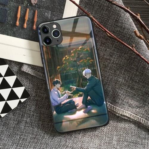 Megumi and Gojo Jujutsu Kaisen Anime Soft Silicone Glass Phone Case for IPhone SE 6s 7 8 Plus X Xr Xs 11 12 Mini Pro Max Samsung
